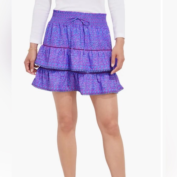 Vineyard Vines Anegada Block Print Tiered Skirt womans one size M‎